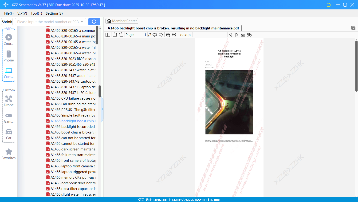 Laptop Apple A1466 Backlight Boost Chip Is Broken, Resulting In No Backlight Maintenance